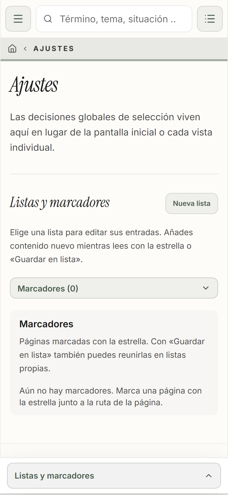Marcus’Mind: Crear una lista propia