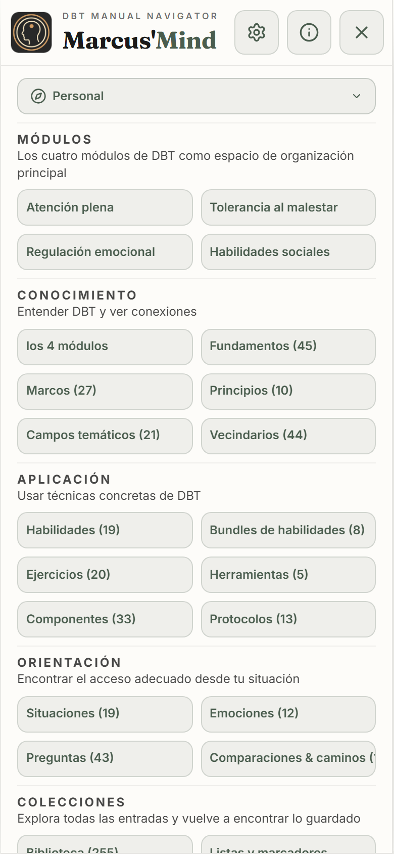 Abrir el directorio en la app (alemán)