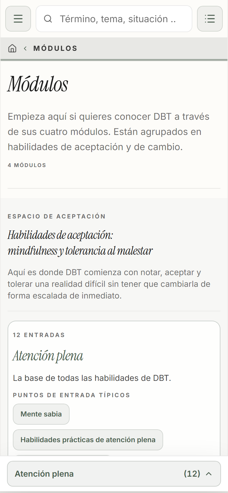 «Quiero comprender la DBT en su conjunto».