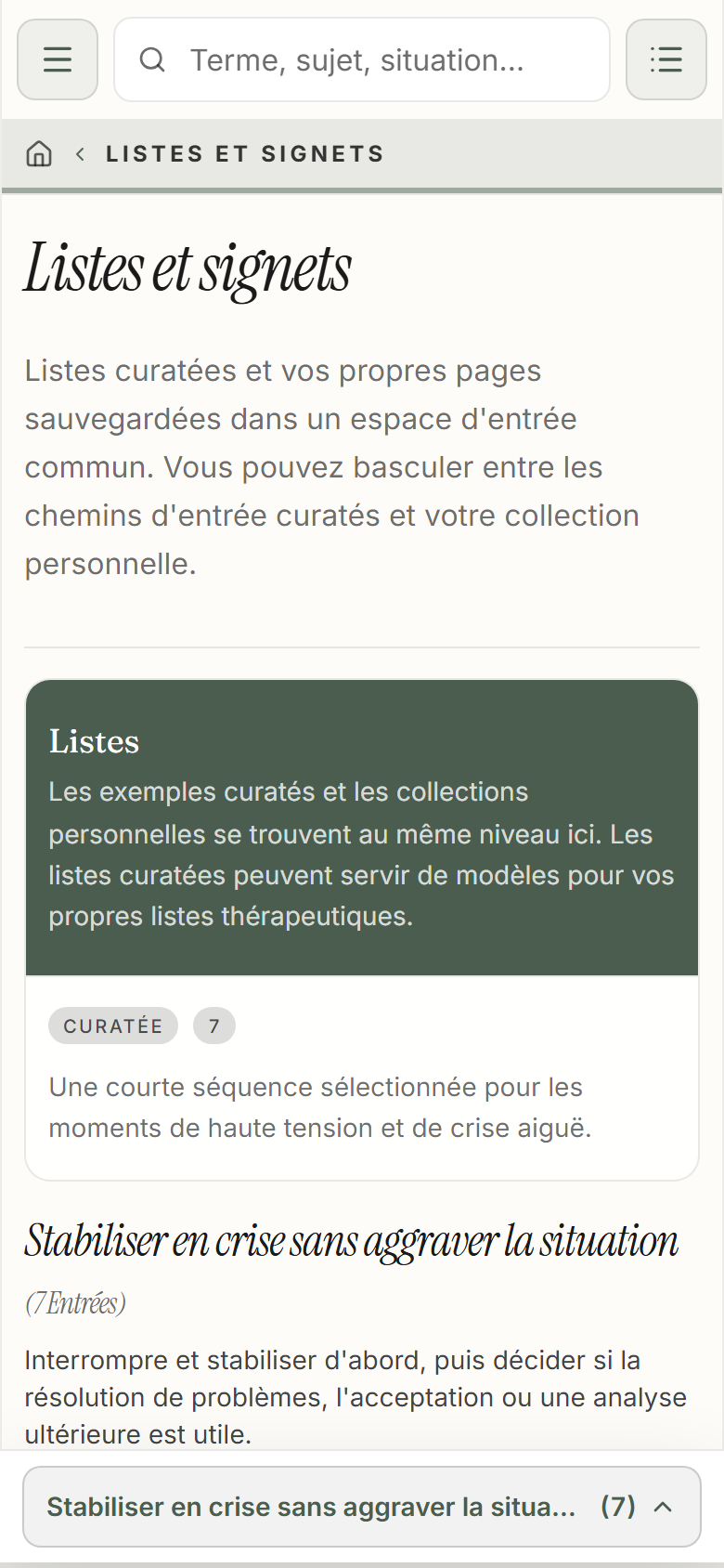 « Je prépare une séance ou un groupe. »